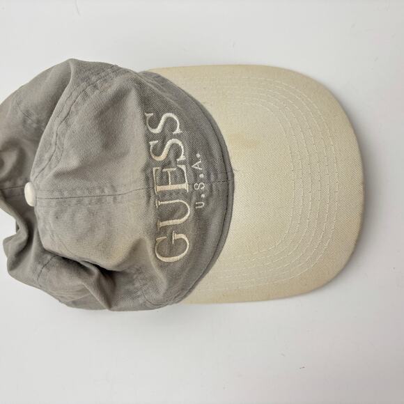 Vintage Guess U.S.A Two Tone Snapback Baseball Cap Hat - Picture 9 of 12